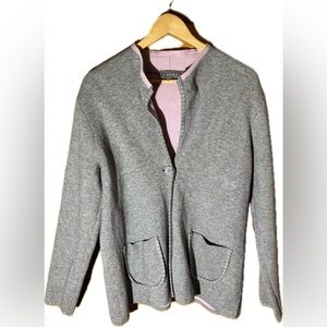 Laura Gray and Pink Viscose Blend Cardigan